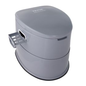 VEVOR Portable Toilet For Camping, Porta Potty With 1.3 Gal Detachable Inner Bucket & Removable Paper Holder, Commode With Dual Lids, Travel Toilet Fo