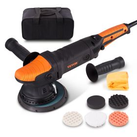 VEVOR Buffer Polisher, 6-Inch Random Orbital Polisher For Car Detailing, 6 Variable Speed 1900-4600RPM Dual Action Polisher Waxer Kit, With Detac