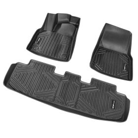 Automotive Floor Mats Fits For Tesla Model Y 2021-2024 3 Pcs TPE Liners