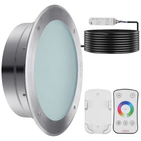 VEVOR 12V LED Pool Light, 10 Inch 40W, RGBW Color Changing Inground Swimming Pool Spa Light Underwater, With 50 FT Cord Remote Control, Fit For 10 In
