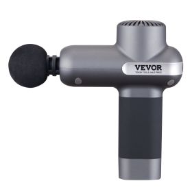 VEVOR Massage Gun Deep Tissue, Percussion Muscle Massager For Athletes - With 5 Speed Levels & 6 Massage Heads, 7.4V 2500mAh Batteries, Handheld Elect