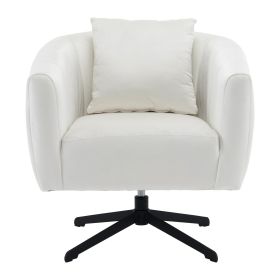 Pumpkin Shaped Rotating Iron Legged Armchair