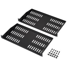 VEVOR 2PCS 1U Server Rack Shelf Depth Vented Rack Mount Shelf Tray