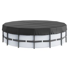 VEVOR 15 Ft Round Pool Cover, Solar Covers For Above Ground Pools, Safety Pool Cover With Drawstring Design, 420D Oxford Fabric Summer Pool Cover, Wat