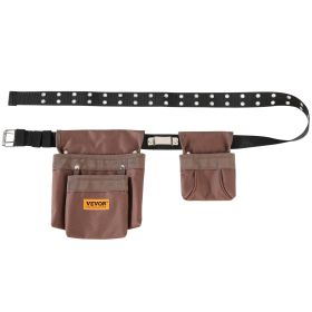 VEVOR Tool Belt, Adjusts From 29 Inches To 54 Inches, Polyester Heavy Duty Tool Pouch Bag, Detachable Tool Bag For Electrician, Carpenter, Handyman, W