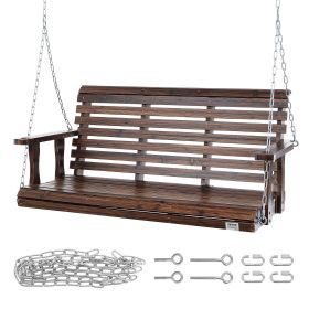 VEVOR Wooden Porch Swing 4.5 Ft, Patio Bench Swing For Courtyard & Garden, Upgraded 880 Lbs Strong Load Capacity, Heavy Duty Swing Chair Bench With Ha