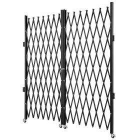 VEVOR Double Folding Security Gate,   Folding Door Gate, Steel Accordion Security Gate, Flexible Expanding Security Gate, 360Rolling Barricade Gate, S