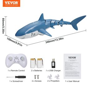 Christmas Gifts  VEVOR Remote Control Shark Toy 2.4 GHz High Speed RC Boat For Kids Adults Gift