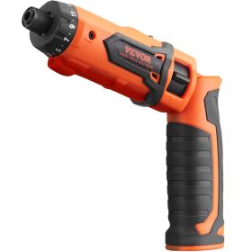 VEVOR Cordless Screwdriver, 4V 7Nm Electric Screwdriver Rechargeable Set With 11 Accessory Kit And Charging Cable, LED Light Dual Position Handle, Nut