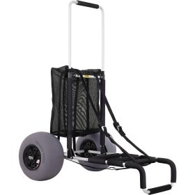VEVOR Beach Carts For Sand,  Cargo Deck, TPU Balloon Wheels, 165LBS Loading Folding Sand Cart Adjustable Height, Aviation Aluminum Cart For Picnic, Fi