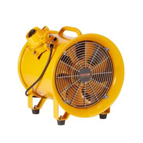 VEVOR Portable Ventilator, 12Heavy Duty Cylinder Fan, 550W Strong Shop Exhaust Fan 2500CFM, 9.8ft Power Cord No Charging Head  Industrial Utility Blow