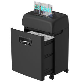 Woolsche Cross Cut Document Shredder 18 Sheet Document Shredder Credit Card Shredder Security Level P-4 For Home, Office And Schools