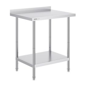 VEVOR 24 X 30 X 36 Inch Stainless Steel Work Table, Commercial Food Prep Worktable Heavy Duty Prep Worktable, Metal Work Table With Adjustable Height