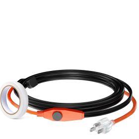 Pipe Heating Cable 6FT 7W FT Heat Tape For Pipes With Built-in Thermostat
