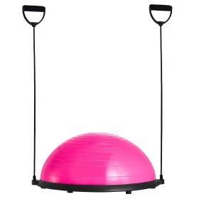VEVOR Half Exercise Ball Trainer, 23 Inch Balance Ball Trainer, 660lbs Capacity Stability Ball, Yoga Ball With Resistance Bands & Foot Pump, Strength