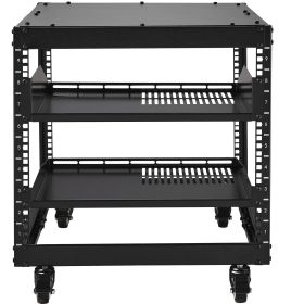 VEVOR 9U 4 Post Open Frame Server Rack Network Enclosure Adjustable
