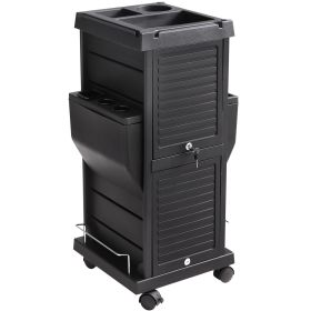 VEVOR Ultimate Salon Trolley Cart, Lockable Beauty Salon Cart For Stylist With 6 Removable Drawers & Tool Holder, Plastic Hairdressing Rolling Cart Wi