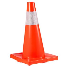 VEVOR 20Pack 18Traffic Cones, Safety Road Parking Cones PVC Base, Orange Traffic Cone With Reflective Collars, Hazard Construction Cones For Home Traf