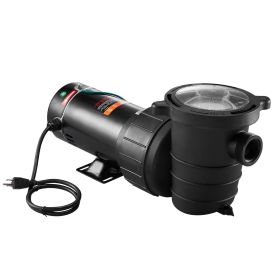 VEVOR Swimming PoolPump 1.5HP 115V 1100W, Single SpeedPumps For Above Ground, 5280 GPH Max. Flow, Certification Of ETL For Security