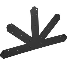 VEVOR Gable Plate, Black Powder-Coated Truss Connector Plates, Pitch Gable Bracket, 4 Mm Steel Truss Nail Plates, Decorative Gable Plate With Bolts Fo