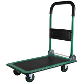 Mobile Platform Trolley Home Large Foldable Cart Cart Cart 330 Lb Capacity Heavy Duty Saving Space-Saving Foldable Swivel Pusher Flat Bed Car Una