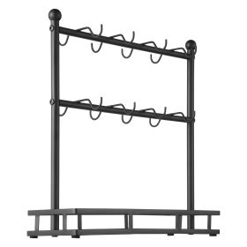 Coffee Mug Holder For Countertop 16 Hooks Cup Rack With Storage Base Organizer