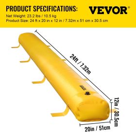 VEVOR Flood Bag, 24 Ft Length X 12 In Height, Reusable PVC Water Diversion Tubes, Lightweight With Excellent Waterproof Effect Used For Doorways, Gara