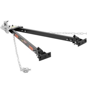 VEVOR Tow Bar, 5500 Lbs Towing Capacity With Chains, Powder-Coating Alloy Steel Bumper-Mounted Universal Towing Bar, Coupler Fits 2-Inch Ball Hitch, 3