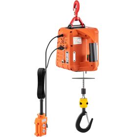 VEVOR 3-in-1 Electric Hoist Winch, 1100lbs Portable Electric Winch, 1500W 110V Power Winch Crane, 25ft Lifting Height,Wire And Wireless Remote Control