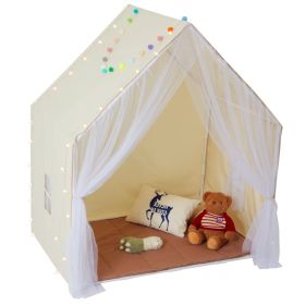 VEVOR Kids Play Tent, Kids Tent For Kids 1-5 Years Old, Toddler Tent With Mat And Tent Lamp, Tent For Kids With Windows For Indoor And Outdoor, Yurt T