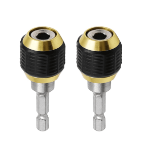 2 Pcs 1 4 Hex Shank Drill Bit Extension Screwdriver Bit Holder Extension Rod Self Locking Drill Bit Holder Quick Release Chuck Adapter Connector
