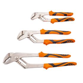 VEVOR 3-Piece Groove Joint Pliers Set, Heat-Treated High Carbon Steel WaterPump Pliers, Button Quick Adjustable Pliers For Home Repair, Gripping, Nuts