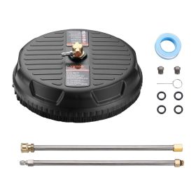 VEVOR Pressure Washer Surface Cleaner Universal, Pressure Washer Attachment 4000 Max PSI With 2 Extension Wand,  Quick-Connect Connector Power Concret