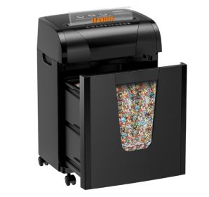 Woolsche Paper Shredder,18 Sheet Cross Cut Level P4,Shred Paper,Credit Card,CD,With Large Pull Out Bin,Insert Auto Jam Proof System Shredder For Home&