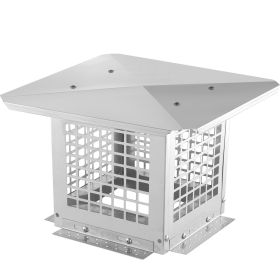 VEVOR Chimney Cap, 9 X 9 Inch, 304 Stainless Steel Fireplace Chimney Cover, Not Easily Toppled & Practical Accessories & Easy Installation, Fits Mesh