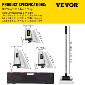 VEVOR Skimming Blade Set,Extension Handle,European Stainless Steel Construction Knife, Aluminum Blade Profile Smoothing Knockdown Spatula For Gyprock