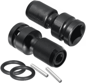 2PCS 1 2 Inch Square Drive To 1 4 Inch Hex Female Socket Adapter - Converter Chuck Adapter For Impact Wrench & Square Drive Drill Bit Holder
