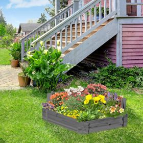 Raised Garden Bed, Hexagon Planter Box For Outdoor Plants