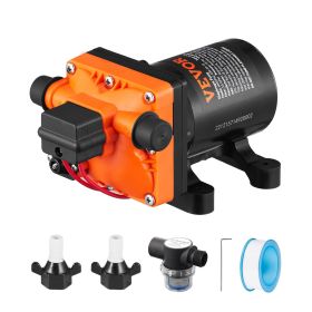 VEVOR Water DiaphragmPump, 12V DC, 3.5 GPM Flow, 55 PSI Rated Pressure 40-80 PSI Adjustable MNPT Self Priming SprayerPump With PressureSwitch For RV C