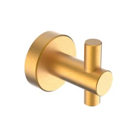 Round Base Wall Hanging Hook With Screws- Brushed Gold Hook, 2 Pack, For Entry Shoe Cabinet, Wardrobe Bathroom Bedroom Furniture Hardware
