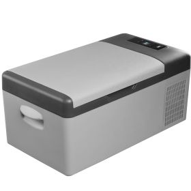 VEVOR 12 Volt Refrigerator 16 Qt, Portable Mini Car Fridge  Cooling Range & App Contro DC & 110-240V AC Electric Compressor Cooler For Truck Vehicle R