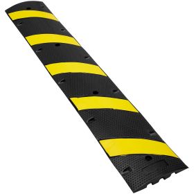 VEVOR 72'' Rubber Speed Bump 2 Channel 22000 Lbs Load Heavy Duty Speed Hump
