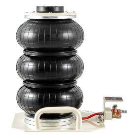 VEVOR Air Jack, 3 Ton 6600 Lbs Triple Bag Air Jack, Airbag Jack With Six Steel Pipes, Lift Up To 17.7 Inch 450 Mm, 3-5 S Fast Lifting Pneumatic Jack,