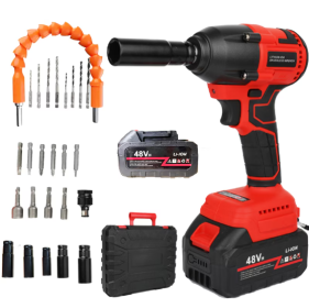 One Piece Portable 48V Cordless Impact Wrench, Cordless Drill Kit, Brushless Impact Wrench, Drill Kit With Batteries, Accessories And Toolkit For