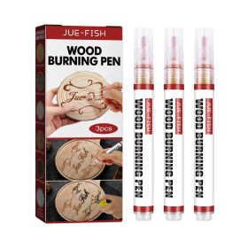 Scorch Pen Marker - Wood Burning Pen, Chemical Heat Sensitive Marker For Wood And Crafts - Versatile Kit With Fine Round Tip, Bullet Tip And Obli