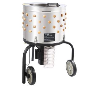 VEVOR Chicken Plucker Machine, Feather Plucker With 20-inch Stainless Steel Drum, Defeathering Equipment With 108 Soft Fingers, Simple Debris Collecti