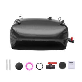 VEVOR Portable Water Storage Bladder 63.4 Gal PVC Collapsible Water Tank Black