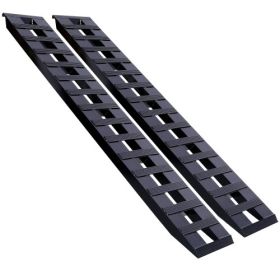 Heavy-Duty Ramps With Top Hook Attaching End, Universal Loading Ramp For Motorcycle, Tractor, ATV  UT 84 X 14 8800 LBS 1 Pair 2 Ramps Aluminum ,Black (Color: Black)