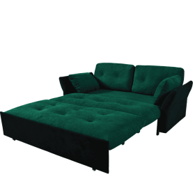 Multifunctional Retractable Living Room Sofa Bed (Option: Green and black)
