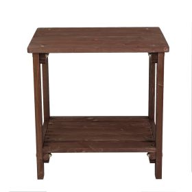 20inx14inx20in, Light Brown, Courtyard  Side Table (Option: Light brown)